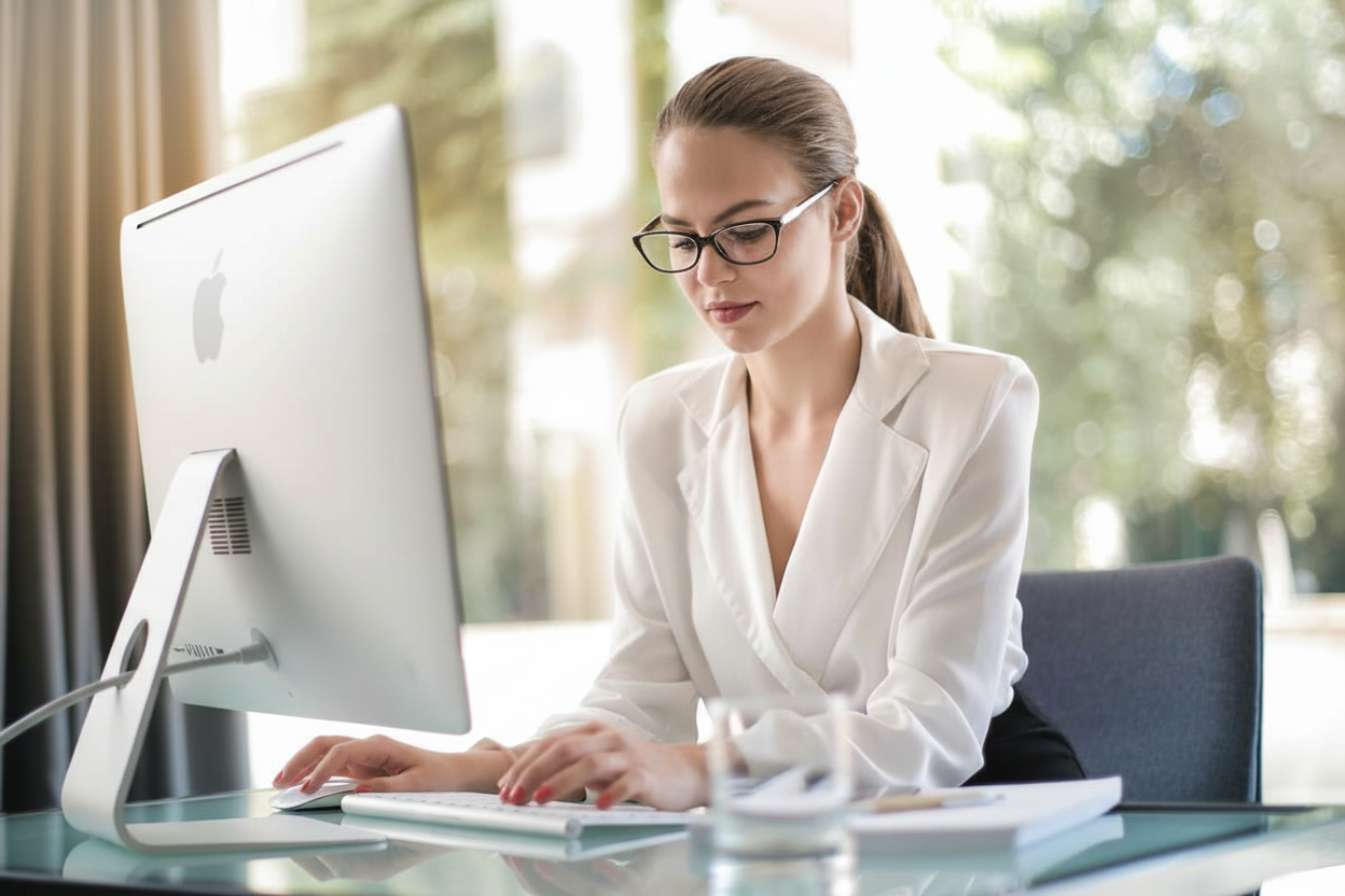 Happy business professional